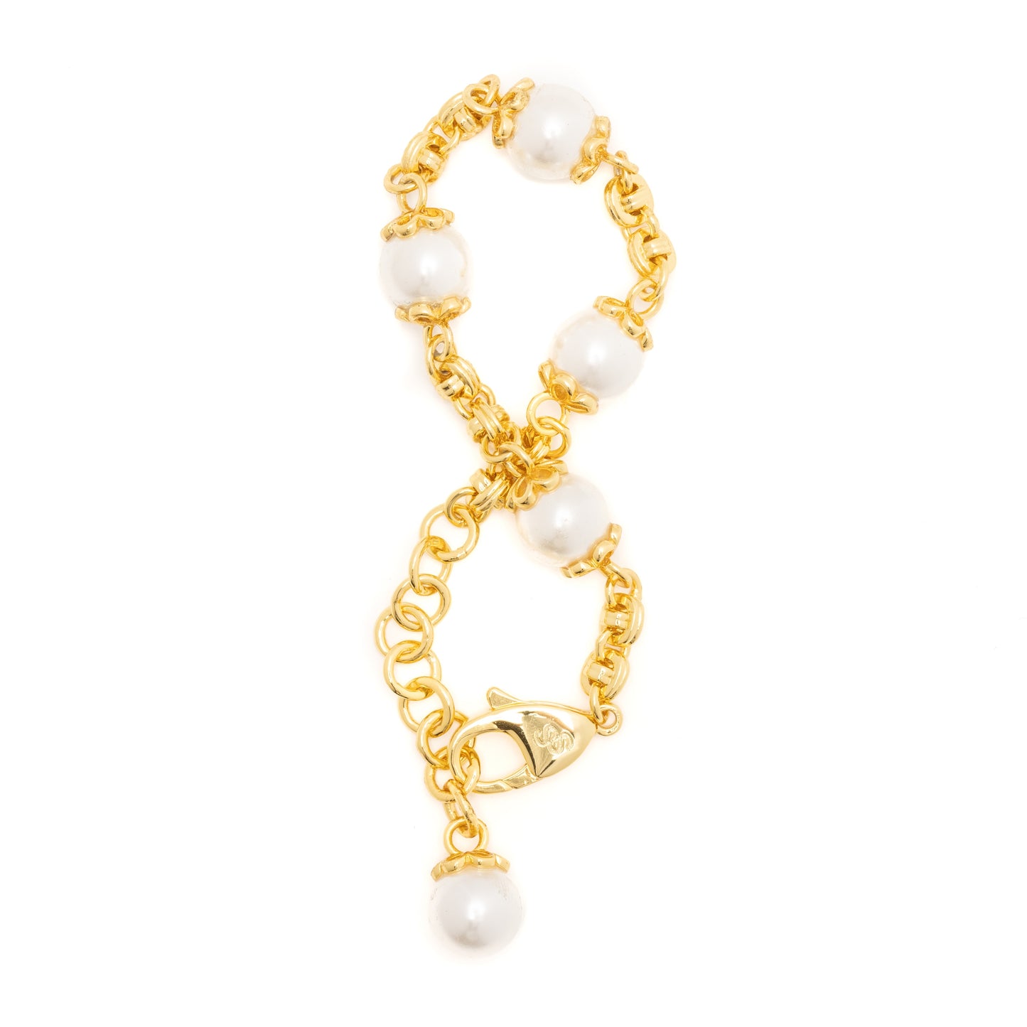 Pearl Byzantine Bracelet in 18k Gold